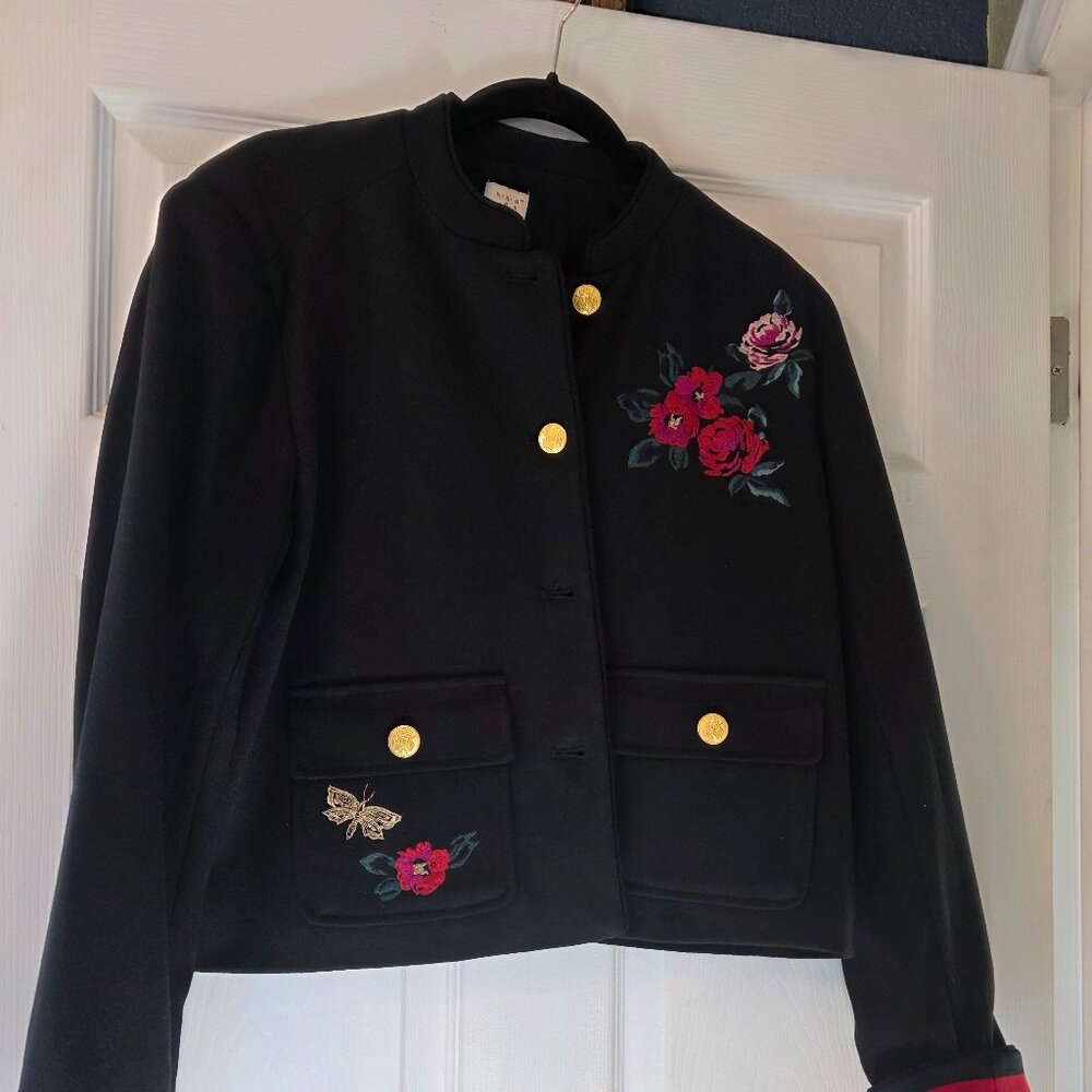AN.d.e.a.w.y-Navy floral jacket